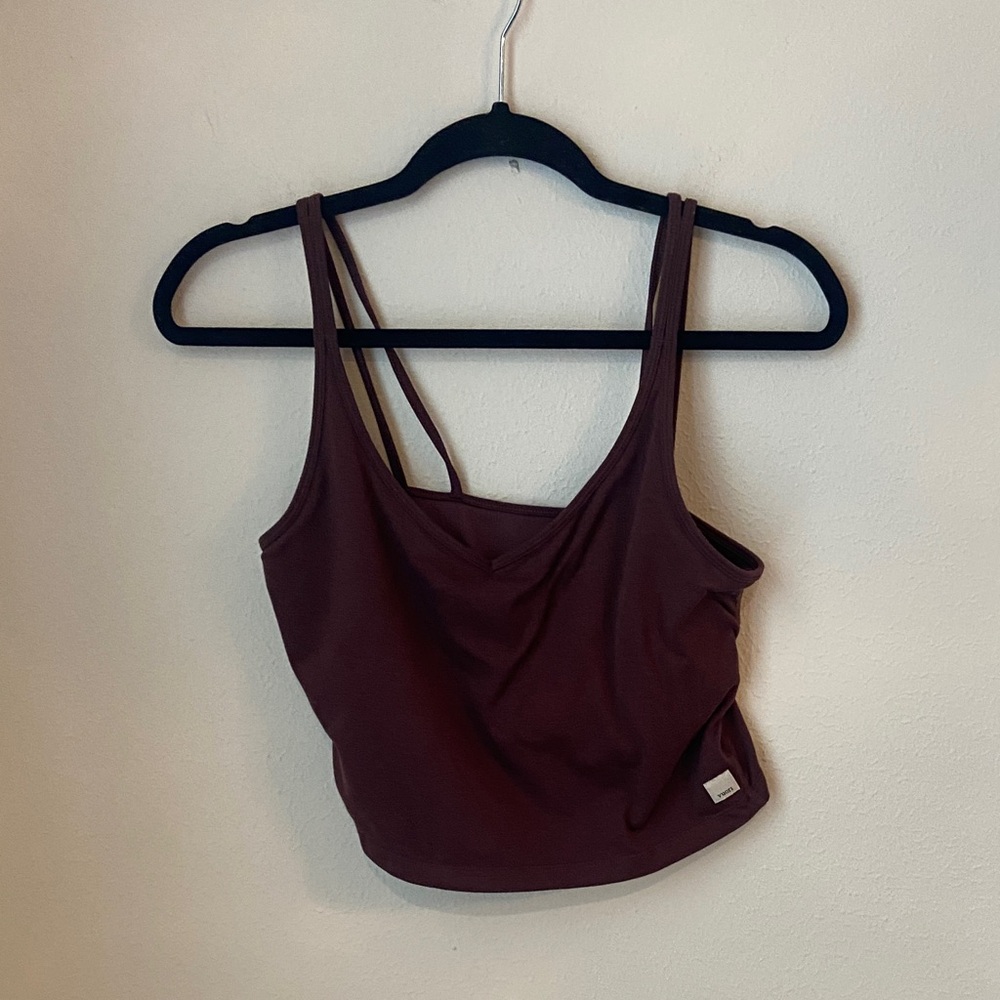Vuori Halo Performance Crop Tank Brown Size XL